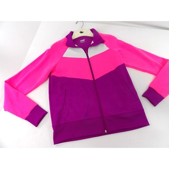 Girl's Color Block Full Zipper Light Weight Jacket size XL/XG 14-16 NEW - Picture 2 of 6